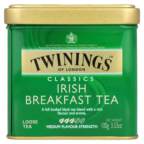Twinings, классический, ирландский завтрак, рассыпной чай, 100 г (3,53 унции)