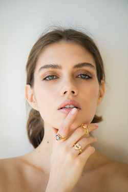 MANIOVICH White Evil Eye Pinky Ring