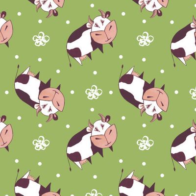 Buy kids green fabric cow