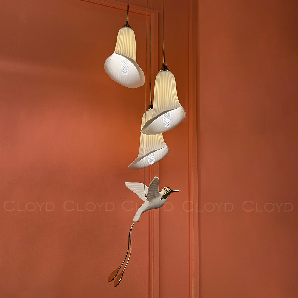 Подвесной светильник Cloyd OSANNA P3 / Ø28 см - керамика - белый (арт.11888)