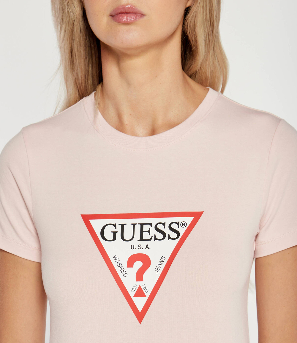 Футболка ICONIC Guess Jeans - пудро-розовый(W4YI04 J1314)