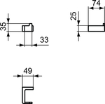 Крючок одинарный квадратный Ideal Standard CONCA T4506GN