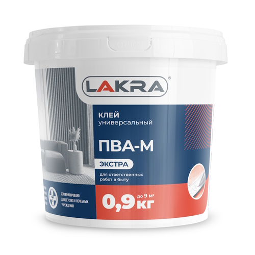 Клей ПВА-М  универс. Экстра   0,9кг (Лакра)