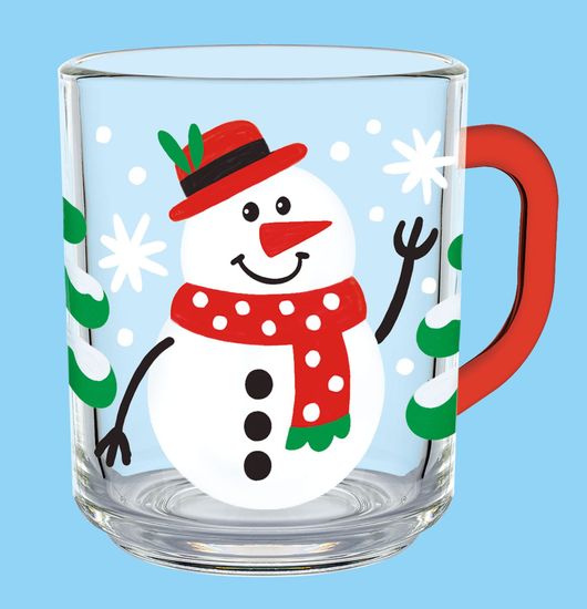 Кружка под роспись «Снеговик» с красками