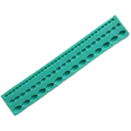 Молд силиконовый Бусины овальные