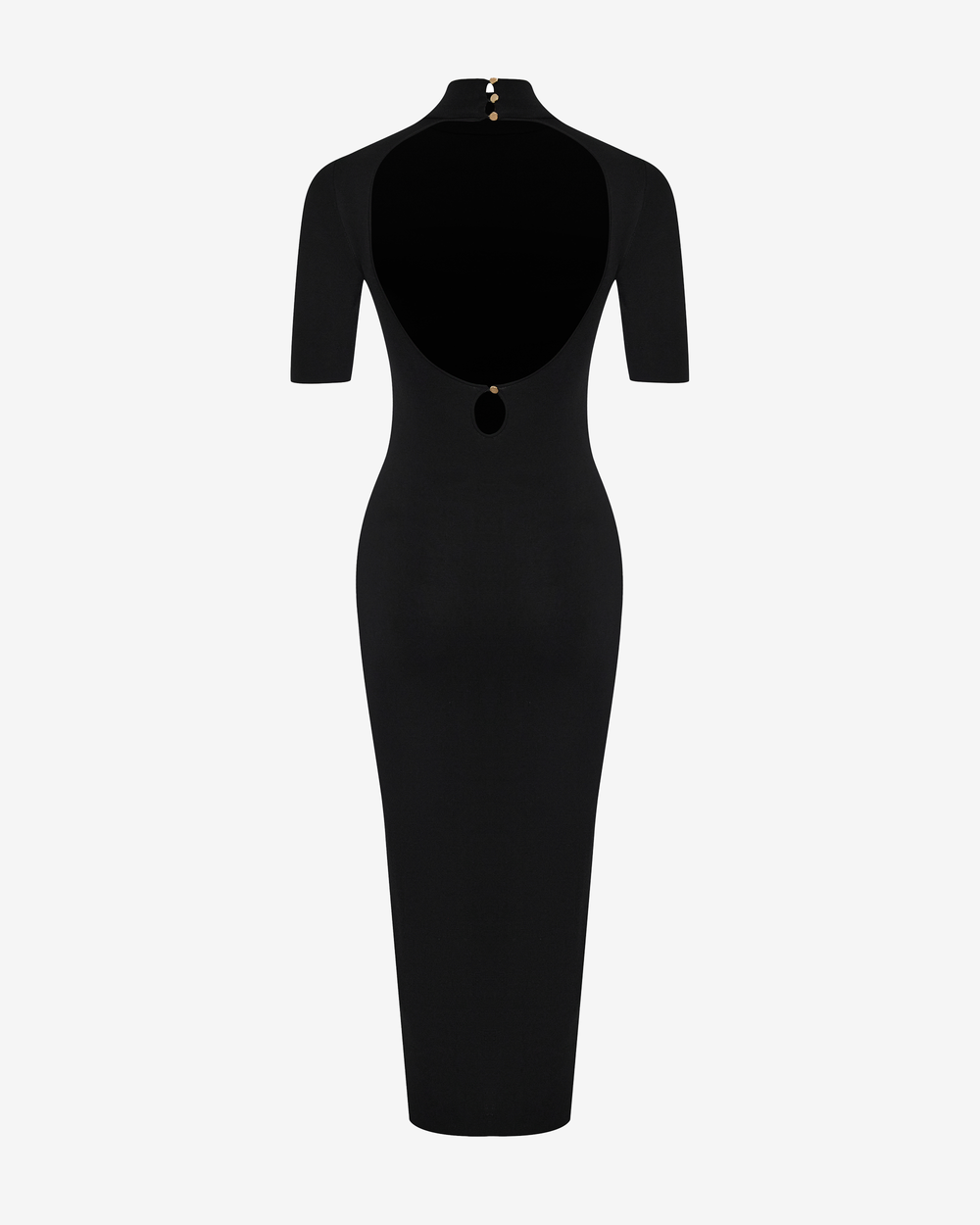 Платье миди с открытой спиной из вязаного трикотажа