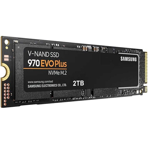 Жесткий диск SSD M.2 2Tb Samsung 970 EVO Plus, 3500/3300MBs, 480000 IOPS, 2280, PCI-E3.0x4 (MZ-V7S2T0BW)