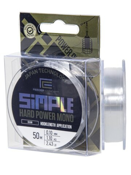 Леска монофильная Feeder Concept Simple Hard Power Mono 50м, 0.10мм