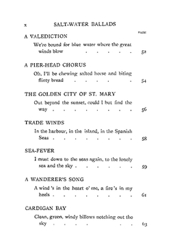 Salt - Water Ballads | John Masefield