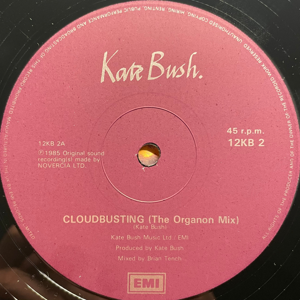 Kate Bush ‎– Cloudbusting (Англия 1985г.) 12", 45 RPM