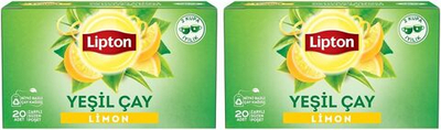 Lipton «прозрачный» — зеленый чай с лимоном в пакетиках с фильтром, упаковка по 40 штук, 30 г - Lipton