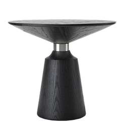 Журнальный столик Nicole, Ø60х60 см, черный с хромом