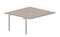 Составной стол на 2 рабочих места 158х156,6х75см (2 эргономичных выреза) - приставной элемент