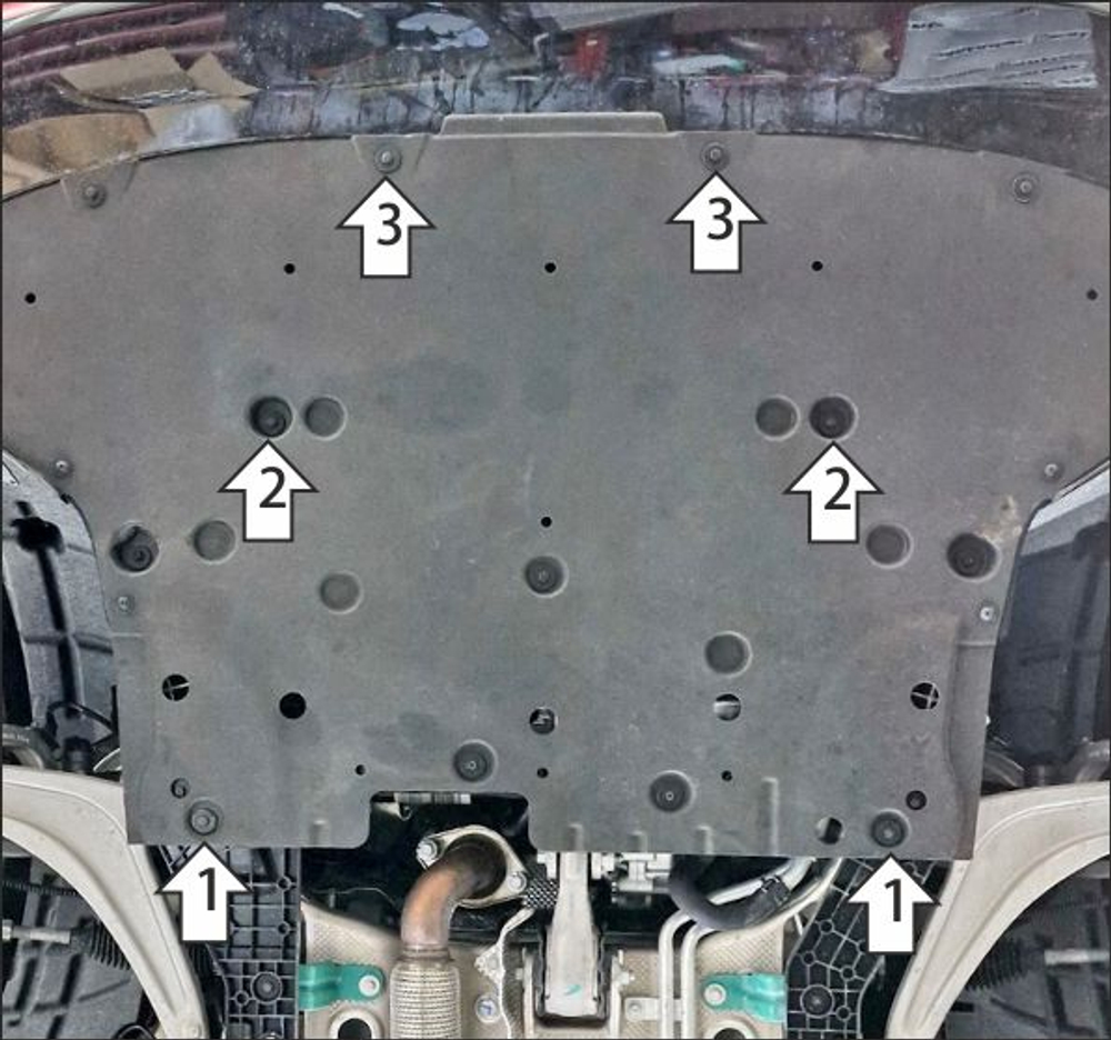 Защита картера двигателя, Электроусилителя руля, Переднего электромотора. 4 мм, Алюминий для Voyah Dream 2021-н.в., Motodor.348606