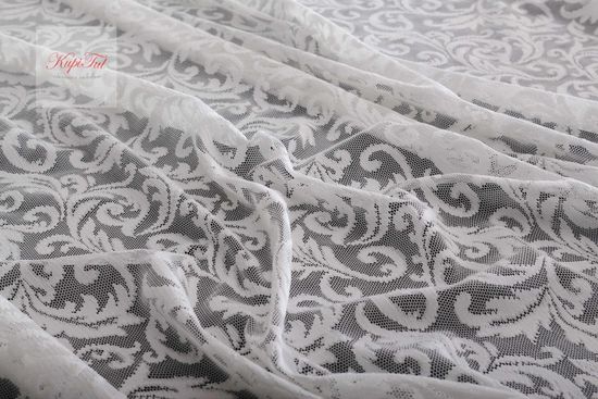 Длинные шторы, Тюль гипюр Мелани-T (белый)