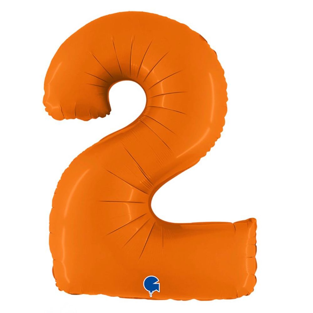 Цифра "2" Оранжевый Сатин
