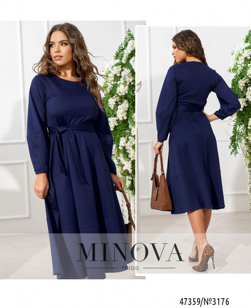 Платье 3176-синий Minova Платье 3176-синий Minova