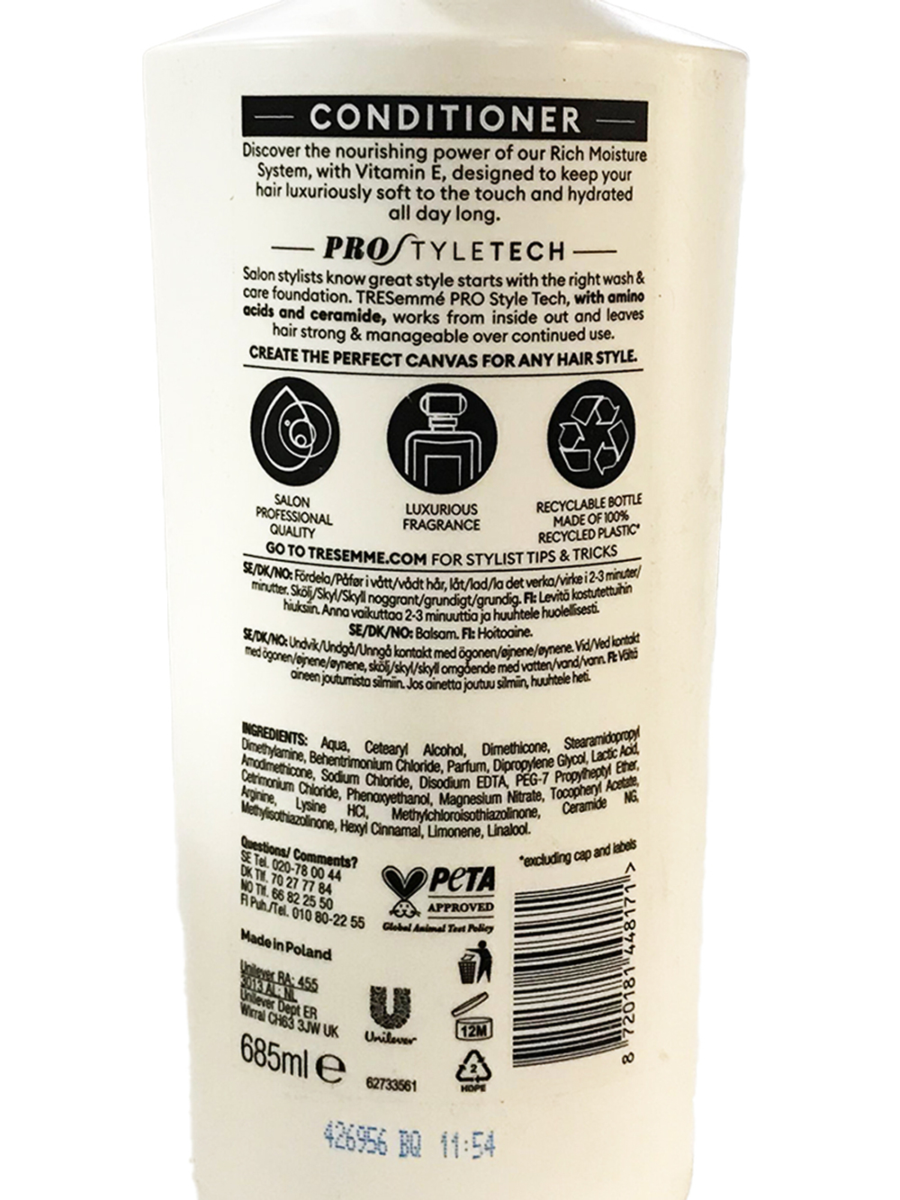 Увлажняющий кондиционер TRESemme Rich Moisture - 685 мл., для ежедневного использования придаст вашим волосам живой и здоровый вид