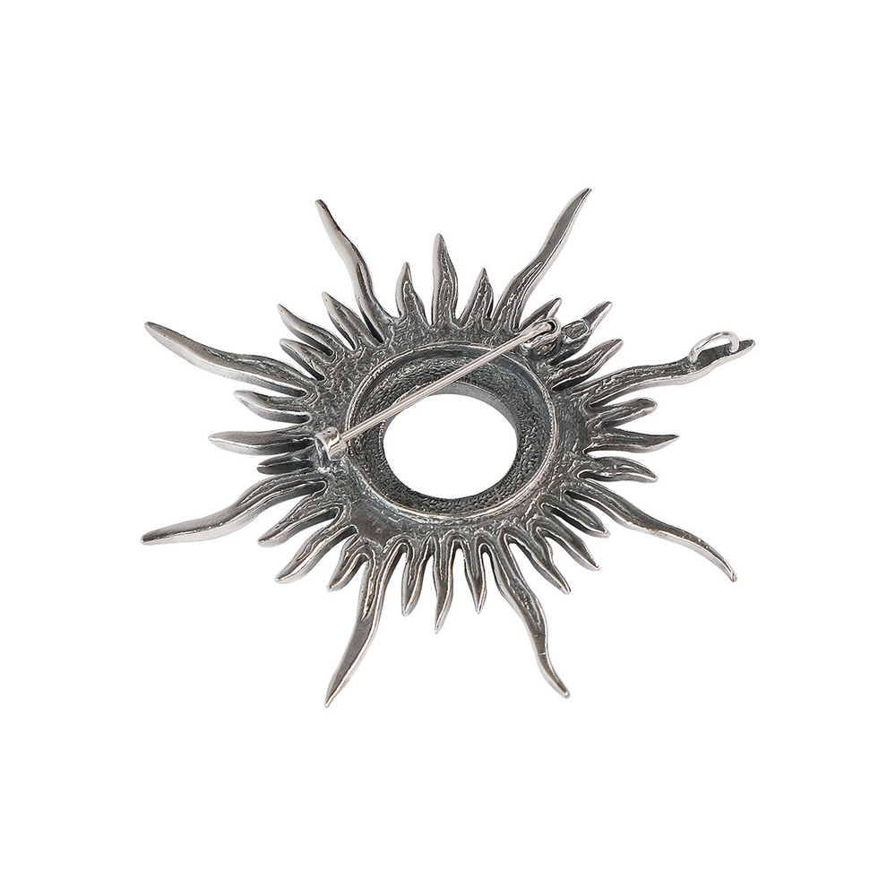 "Баббара" брошь в серебряном покрытии из коллекции "Ра" от Jenavi с замком булавка