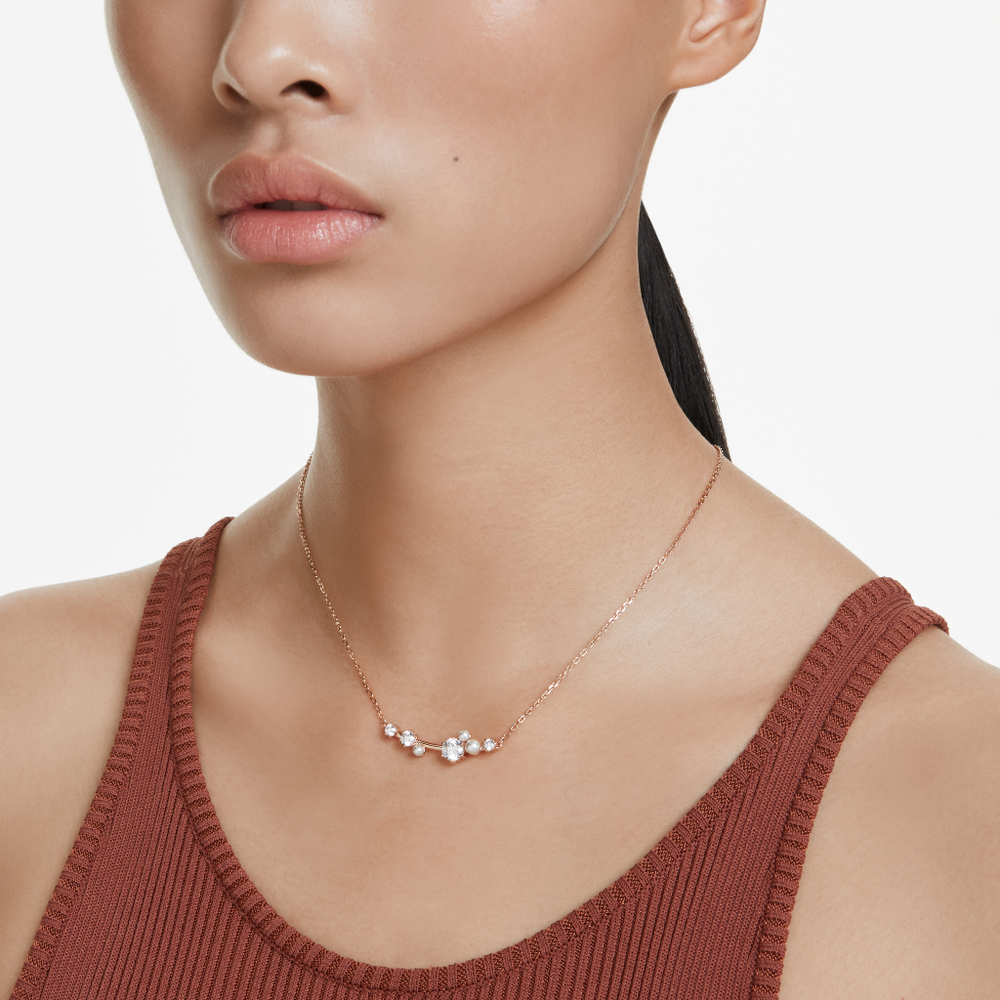 CONSTELLA:NECKLACE BAR WHITE/ROS