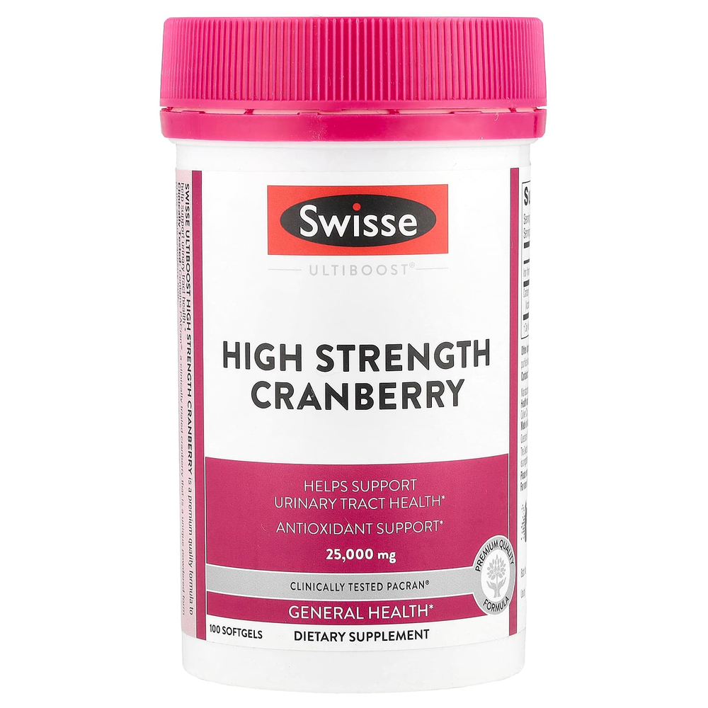Swisse, Ultiboost®, клюква с повышенной силой действия, 25 000 мг, 100 капсул