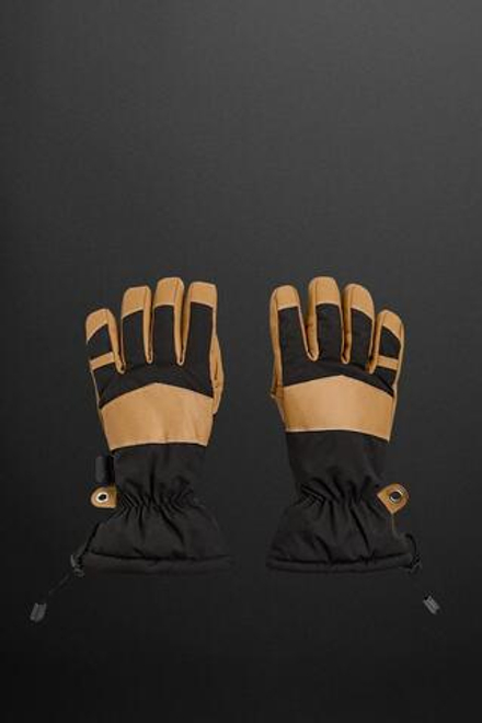 ZARA СТЕГАНЫЕ ЛЫЖНЫЕ ПЕРЧАТКИ, ЧЕРНЫЙ/КОРИЧНЕВЫЙ
