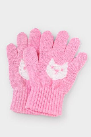 перчатки  для девочки КВ 10008/ш/ярко-розовый