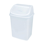 Контейнер для мусора "Ромашка" 1,5 л с перекидным верхом белый