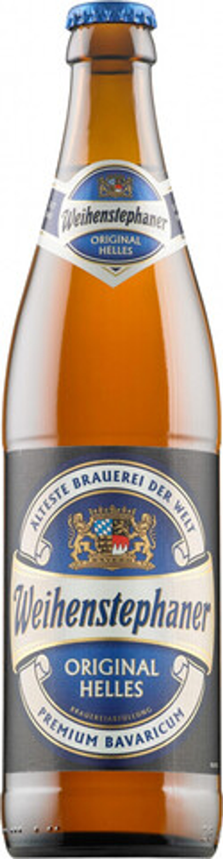 Пиво Вайнштефан Оригинал Хеллес / Weihenstephaner Original Helles 0.5 - стекло
