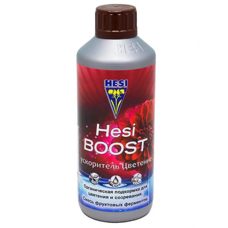 HESI Boost органический бустер цветения, флакон 0,5 л крупным планом