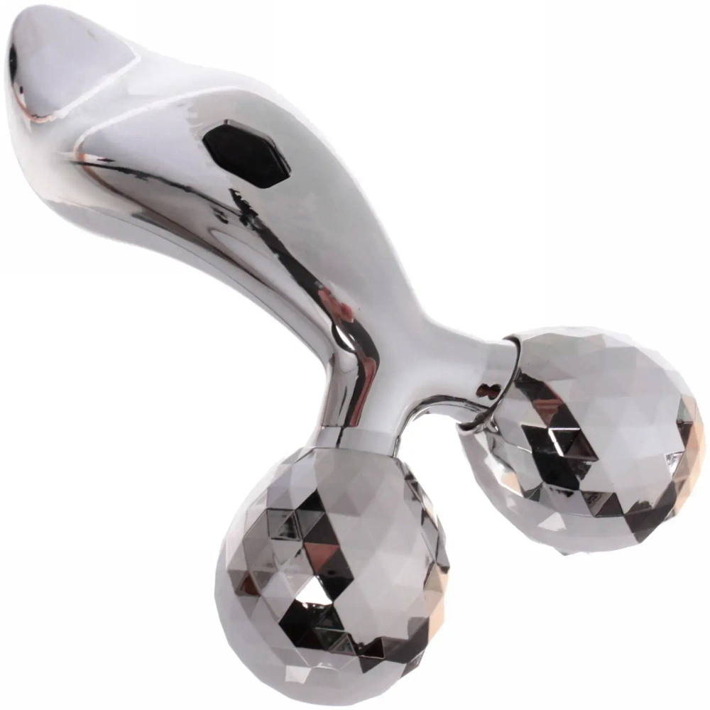 Массажер для лица, шеи и зоны декольте «Glow», цвет серебро