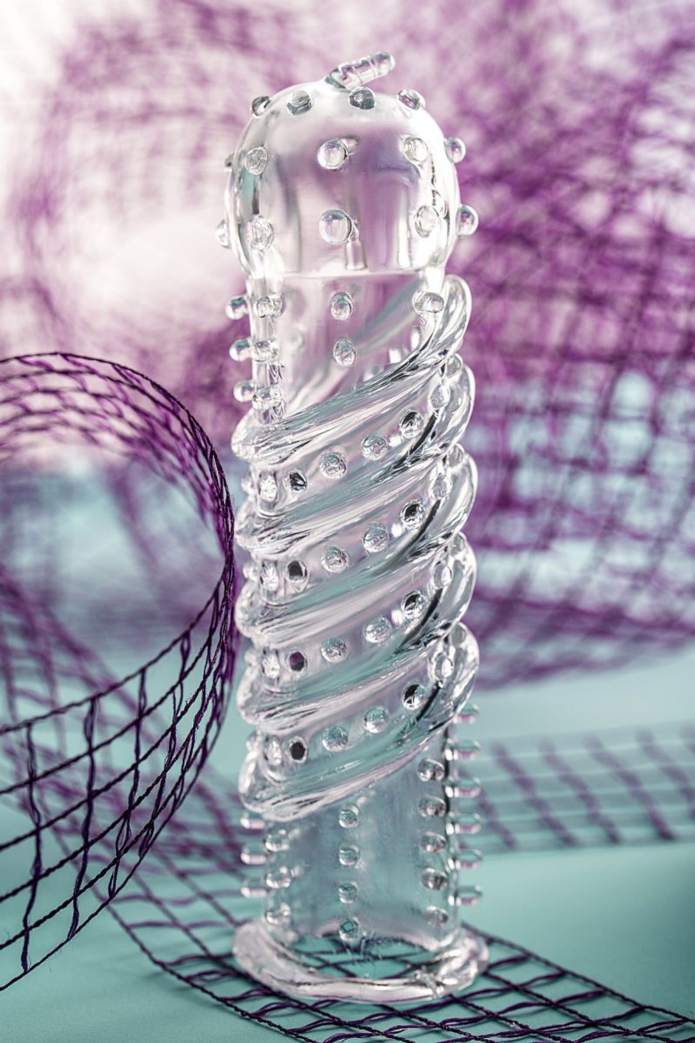 Прозрачная насадка на пенис TOYFA A-Toys - 15,5 см. (Цвет: прозрачный)