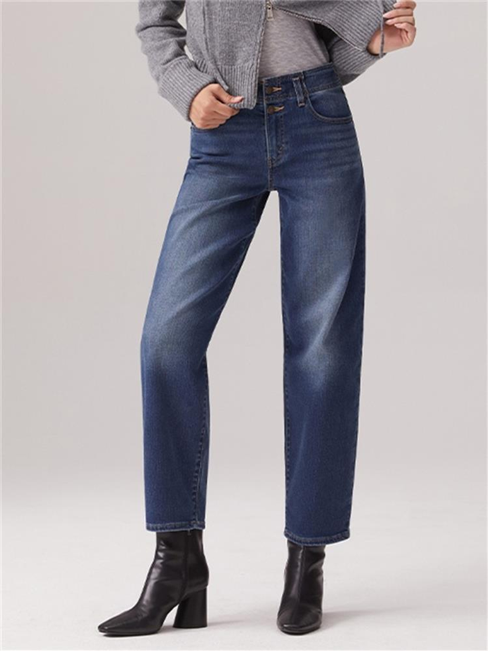 Женские свободные прямые джинсы Levi's Baggy Dad A6267-0002, Утепленные