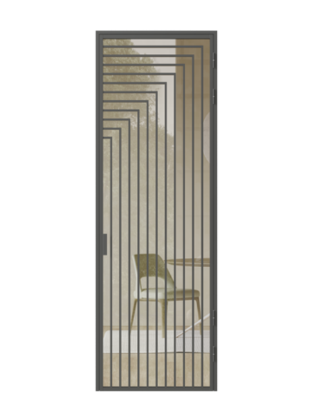 Распашная алюминиевая перегородка Minoli 20