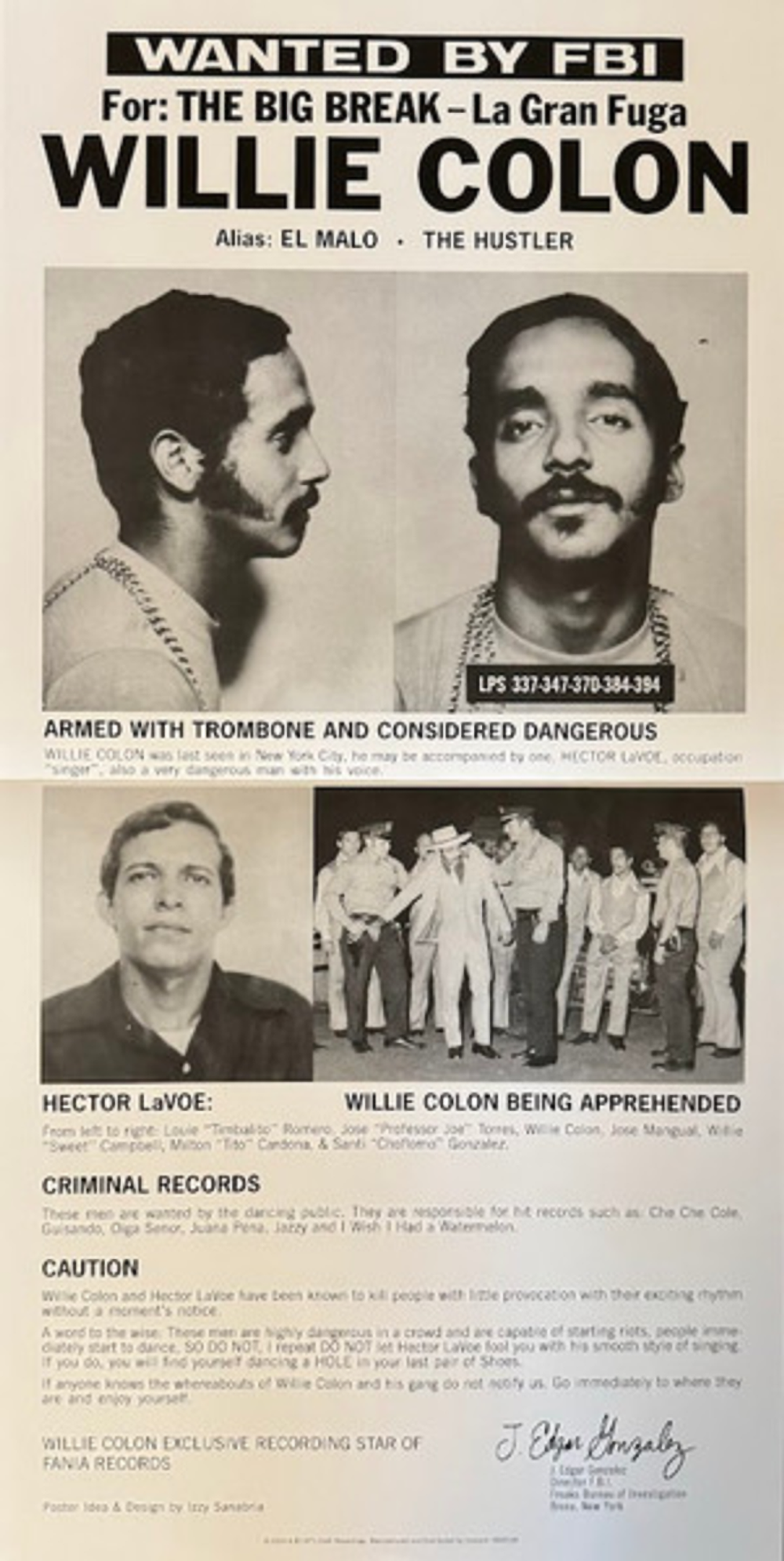 Willie Colon / Wanted For: The Big Break - La Gran Fuga (LP)