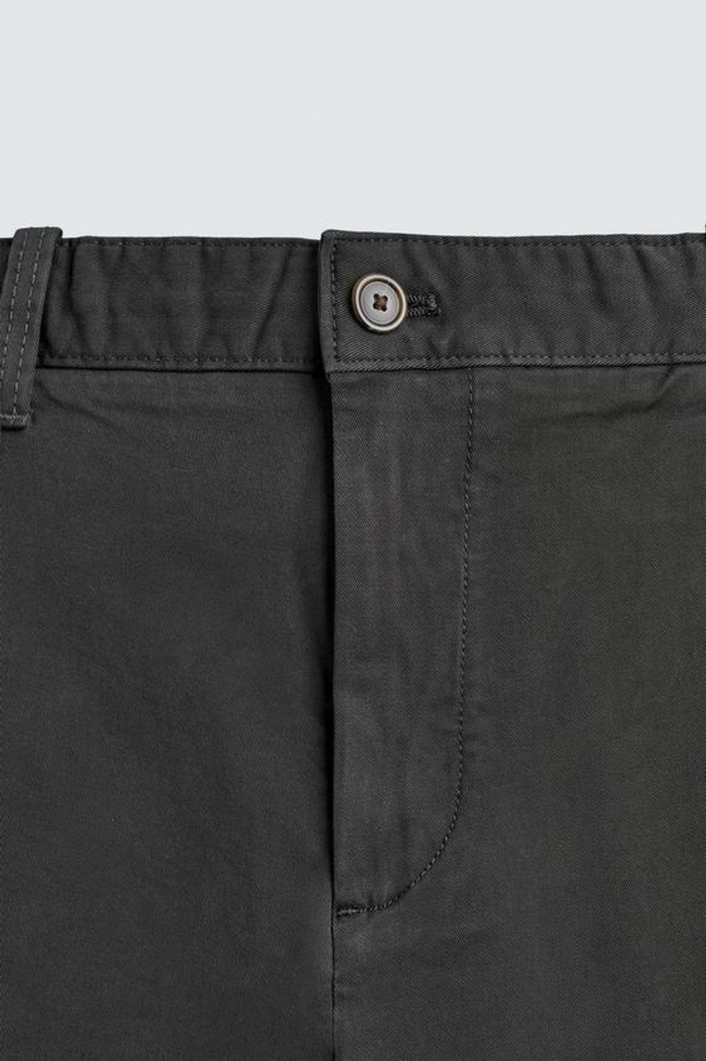 ZARA ШОРТЫ ЧИНОС REGULAR FIT, СЕРО-СИНИЙ