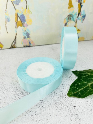 Лента атласная 2 см Глубоко Голубая