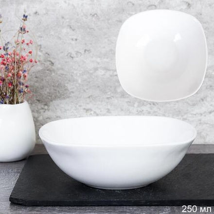 Салатник квадратный 250 мл 139 мм / SQ/FLFW55 (WHITE)