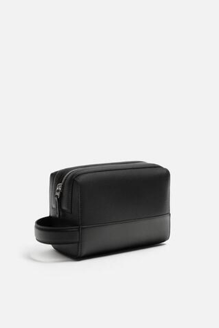 ZARA ОДНОТОННЫЙ НЕСЕССЕР, ЧЕРНЫЙ