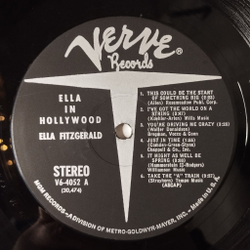 Винтажная виниловая пластинка LP Ella Fitzgerald Ella In Hollywood (USA 1961)