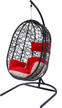 Подвесное кресло Кокон XL черная стойка