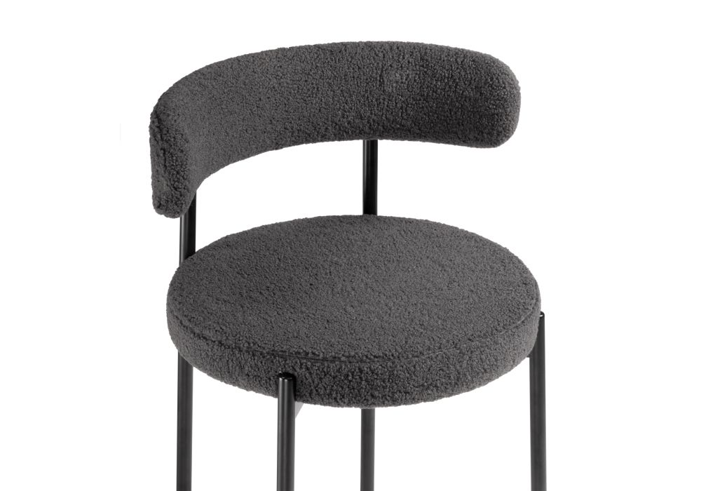 Стул на металлокаркасе Rudi dark gray / black