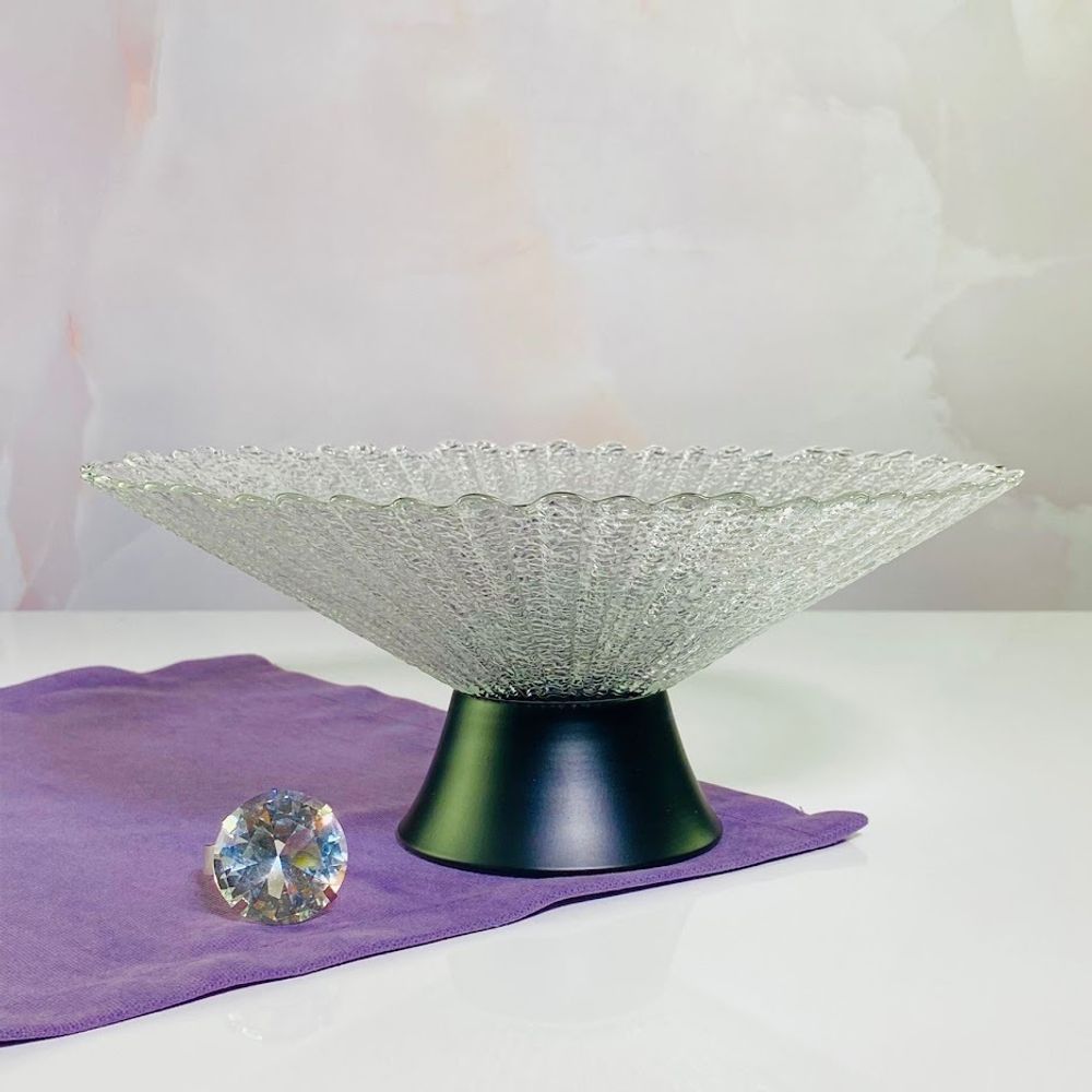 Lenardi 200-111 Фруктовница 26см на ножке в под.уп.(х8)Стекло