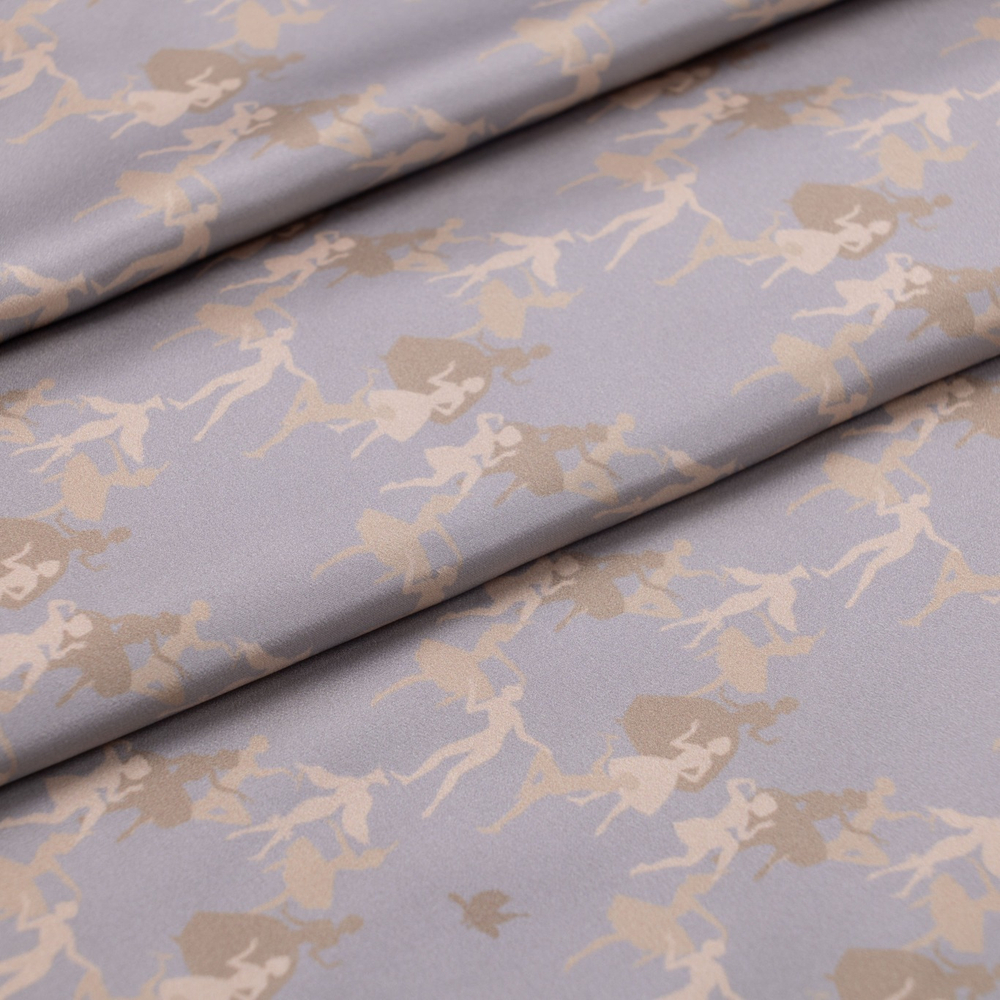 Наволочка 50х70 Mollen Силуэты серо-бежевая