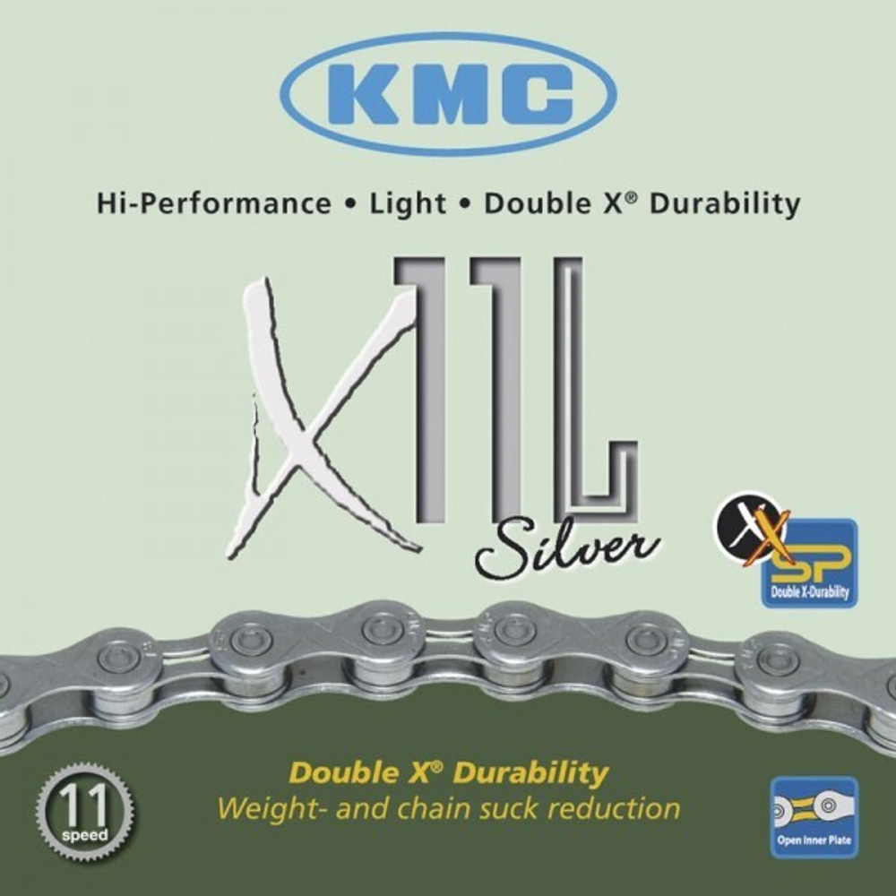 Цепь KMC X11L 114 links Silver (11ск)