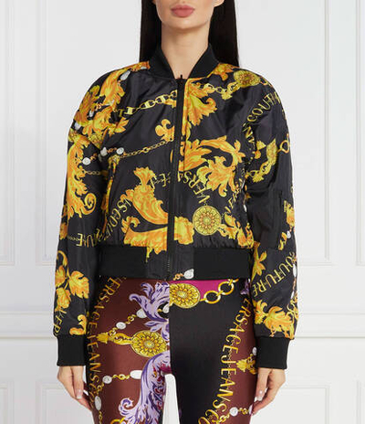 Двухсторонняя куртка бомбер Versace Jeans Couture - черный(75HASD08CQS70)