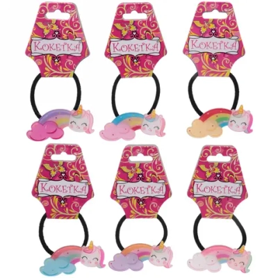 Резинка для волос 1 шт детская «Juiciness- Радуга», микс 6 цветов, d- 4 см