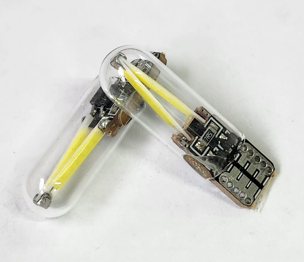 ZMB W5W 2COB Glass 12V Белый (1шт.)