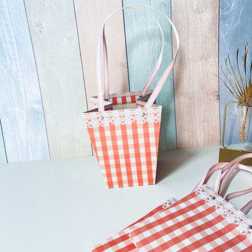 Пакет для цветов крафт размер XLКлетка