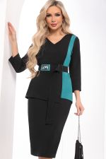 Костюм "Эффектная штучка" (черный/бирюза) К8359 LT Collection